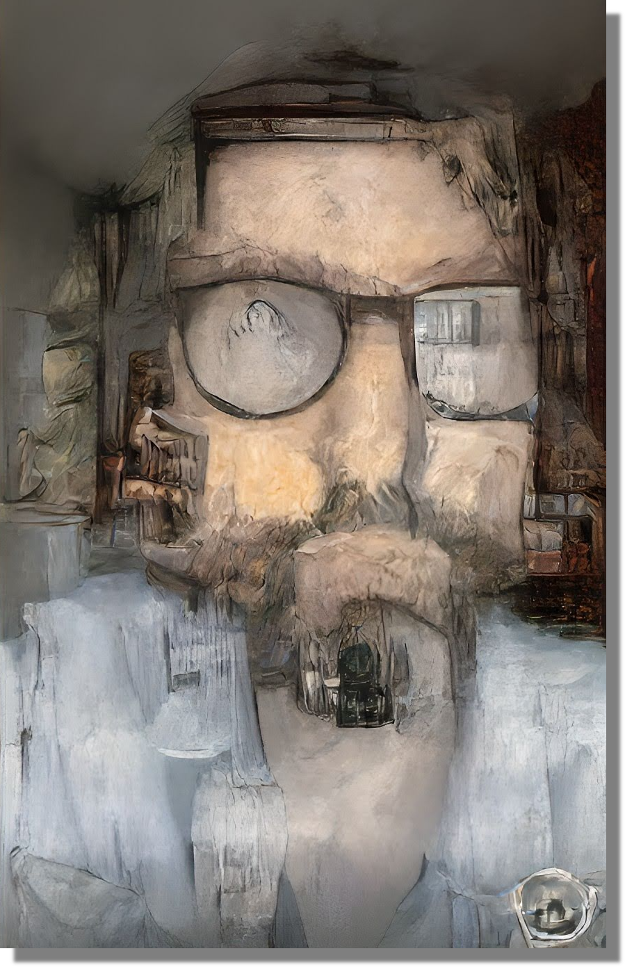Salvador Dreitausend im Atelier