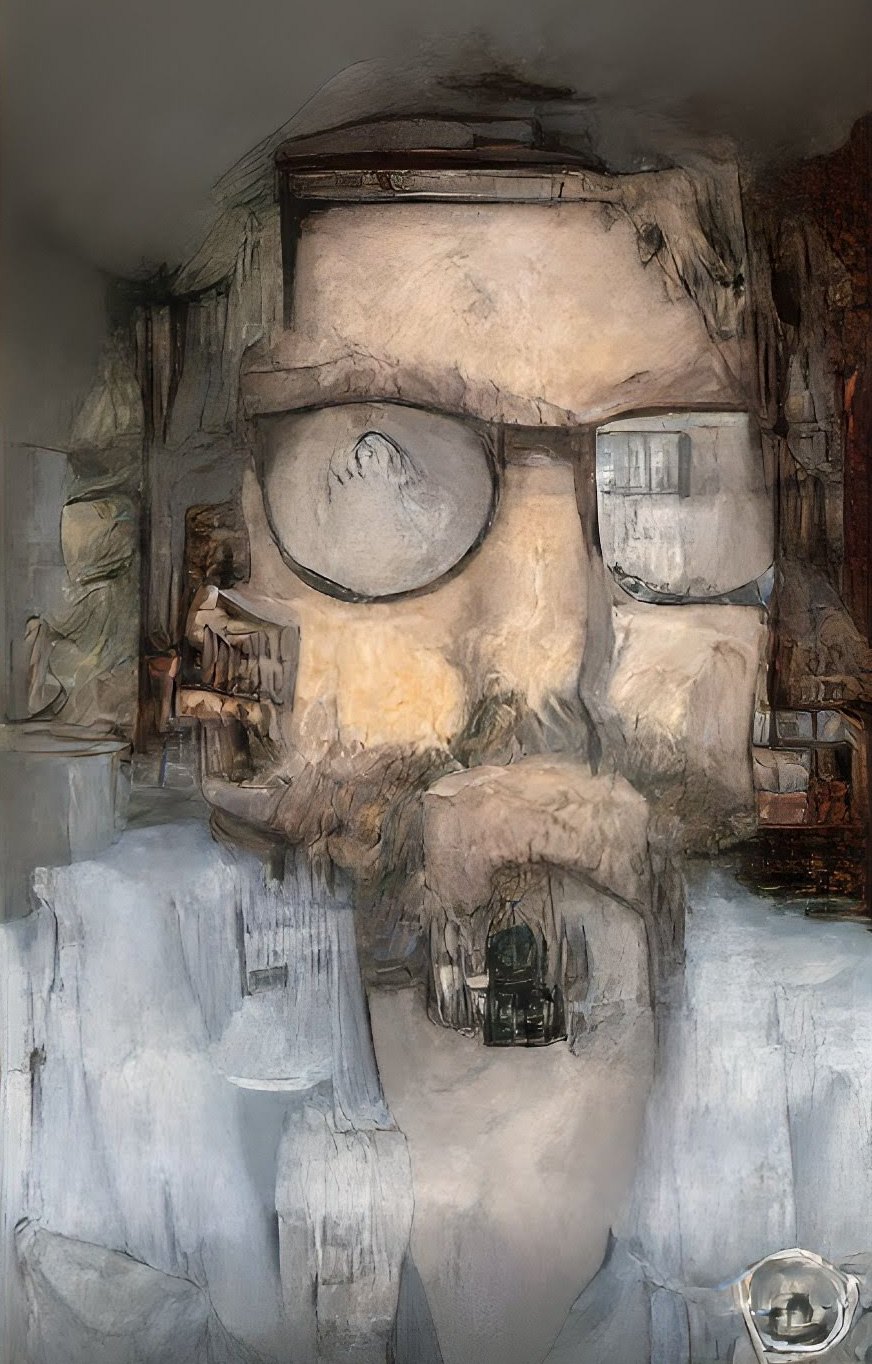 Salvador Dreitausend im Atelier